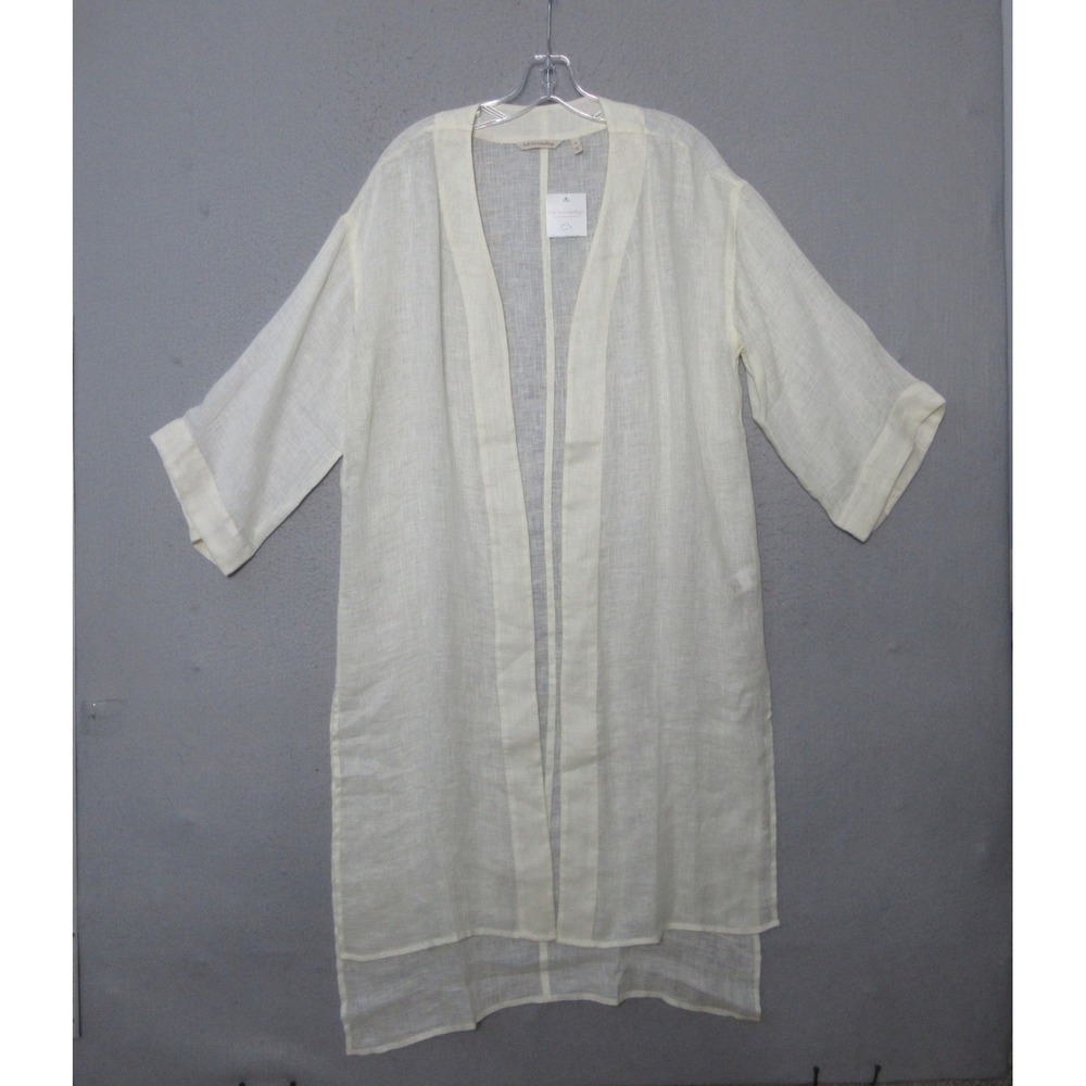 Soft Surroundings Kimono Duster Linen Natural Fiber Airy Gauze Breathable NWT